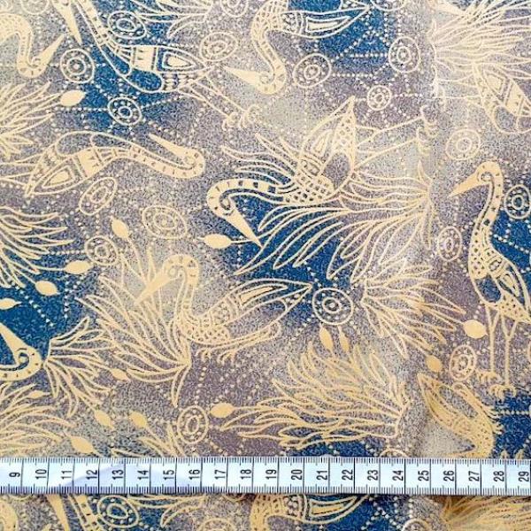 BROLGA DREAMING Aborigines Stoff aus Australien